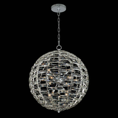 16 light 36 inch chrome orb chandelier