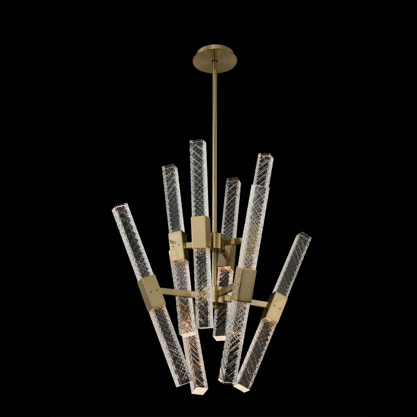 26 inch gold led convergent pendant