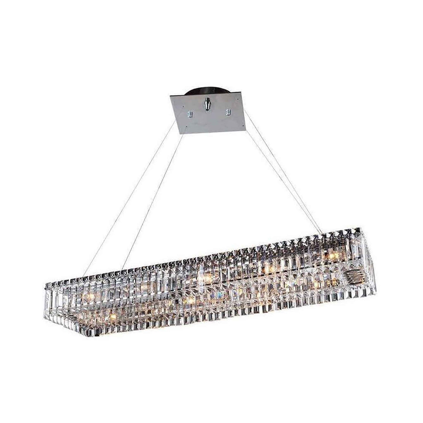 14 light 43 inch chrome chandelier