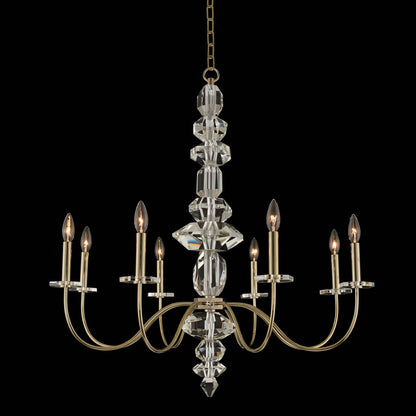 8 light 34 inch gold chandelier