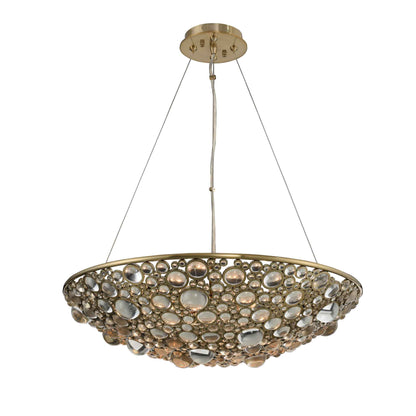 8 light 24 inch gold chandelier