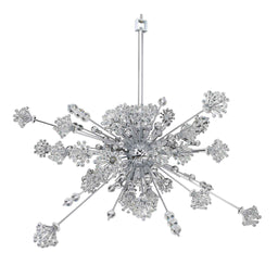 30 light 47 inch chrome chandelier