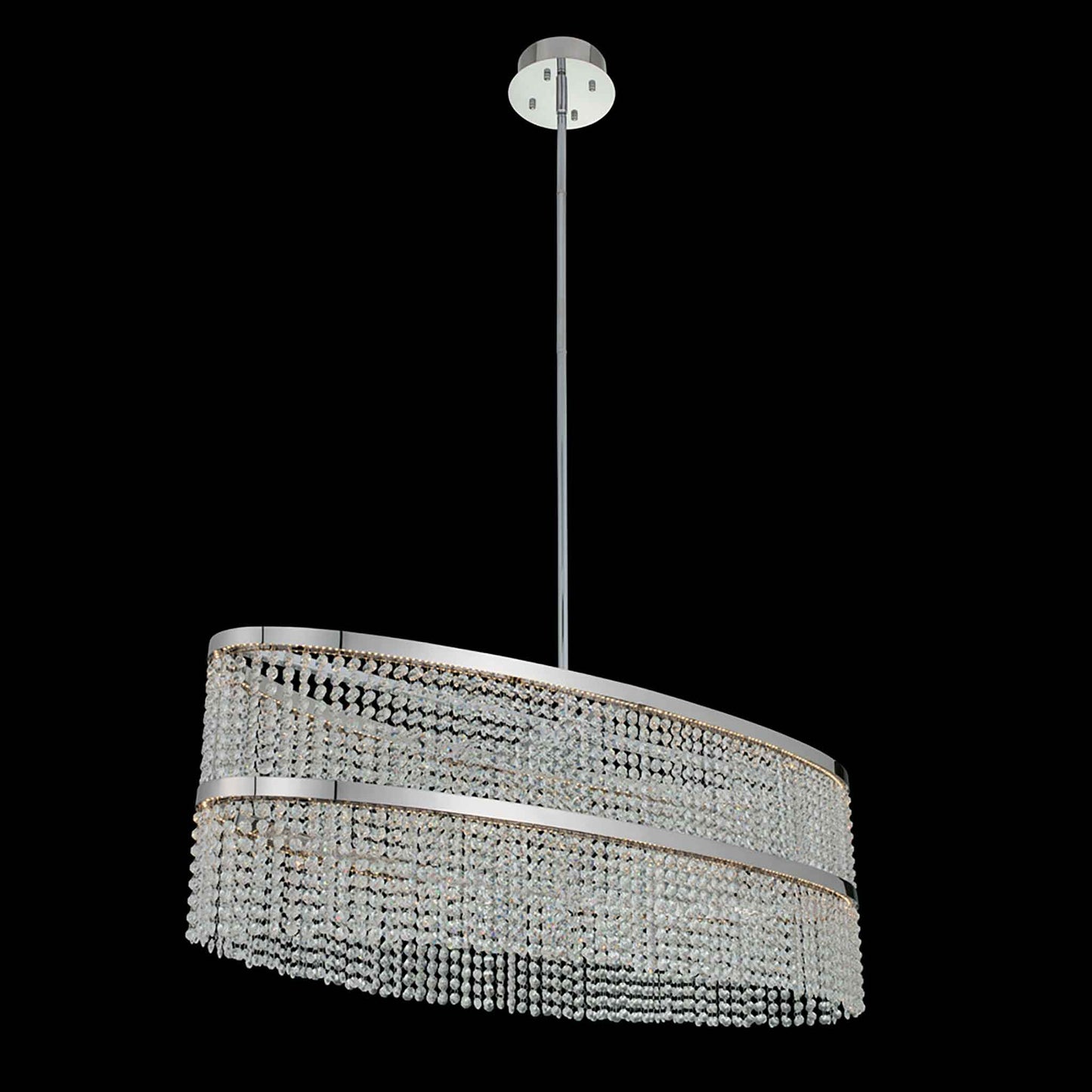 44 inch chrome led oval island light