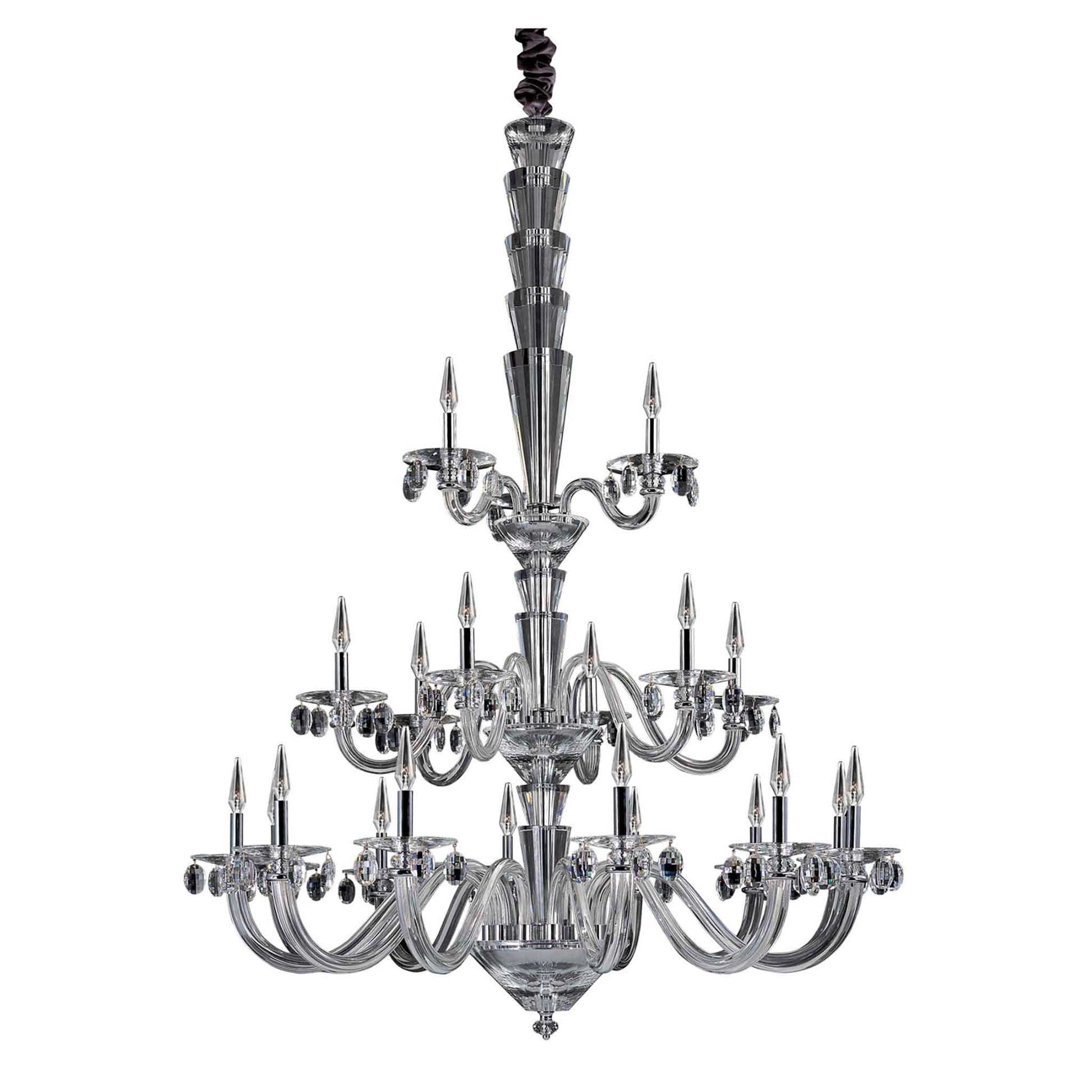 21 light 52 inch chrome chandelier