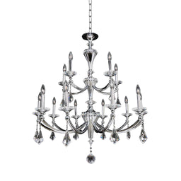 15 light 37 inch chrome chandelier