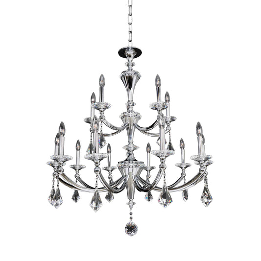 15 light 37 inch chrome chandelier