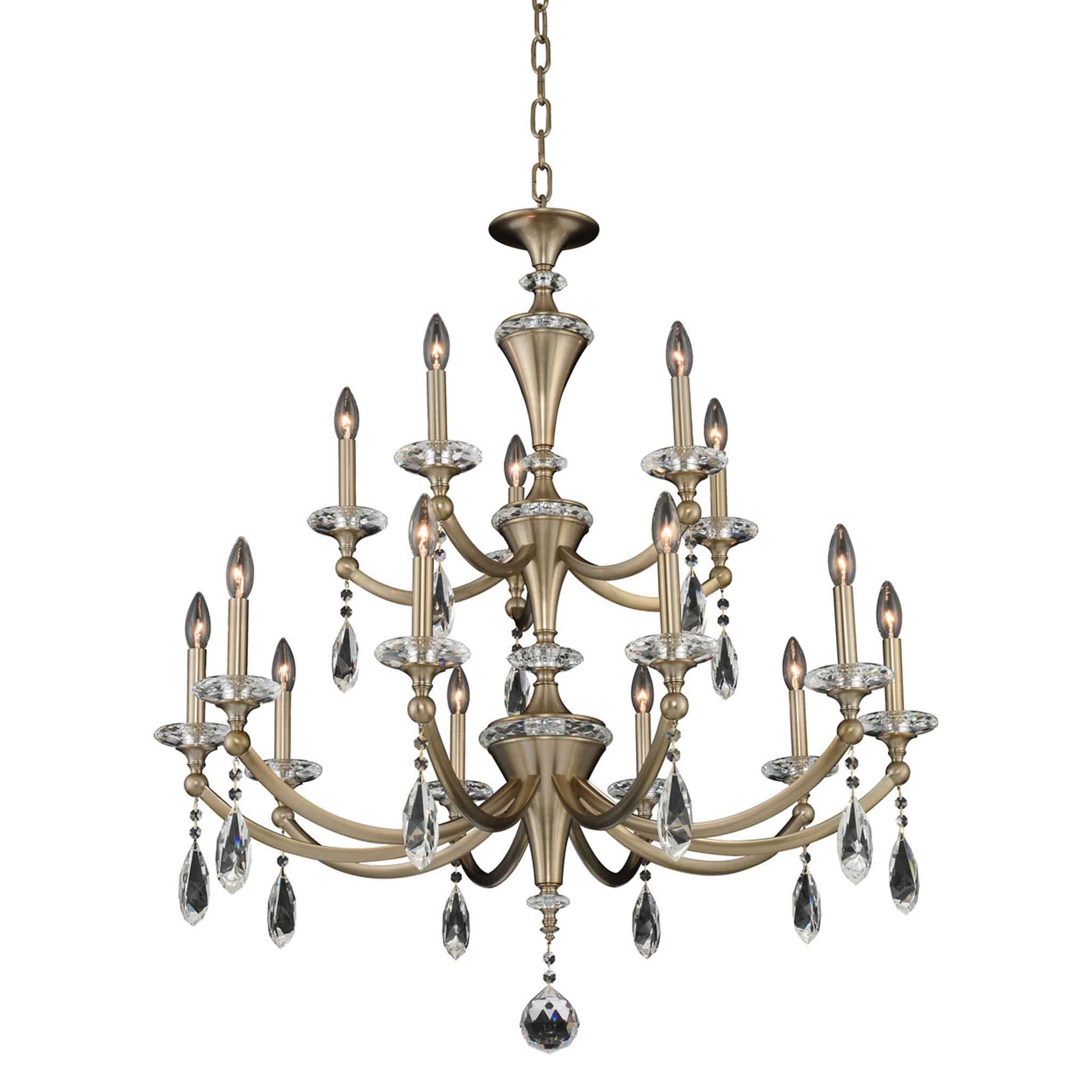 15 light 37 inch gold chandelier