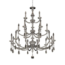 21 light 42 inch chrome chandelier