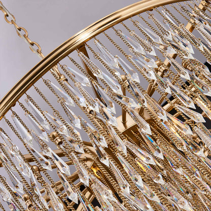 12 light 29 inch gold chandelier