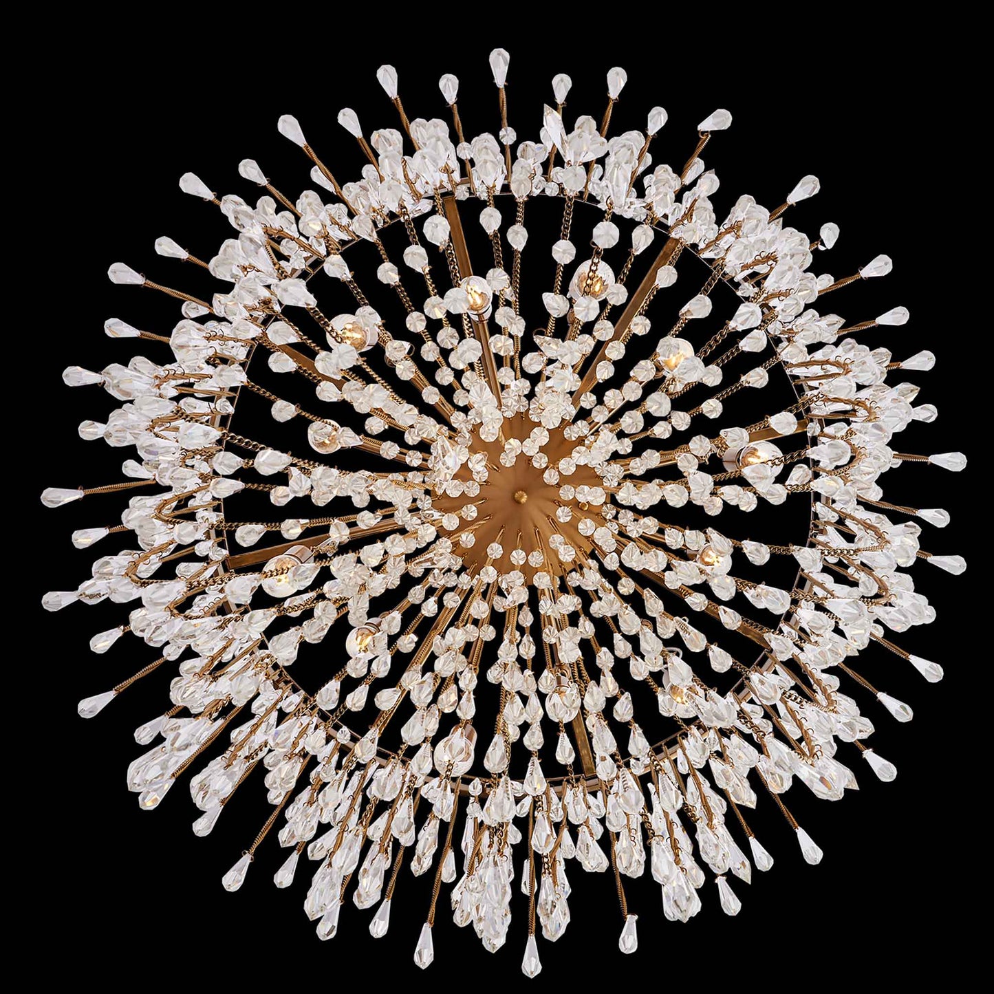 12 light 29 inch gold chandelier