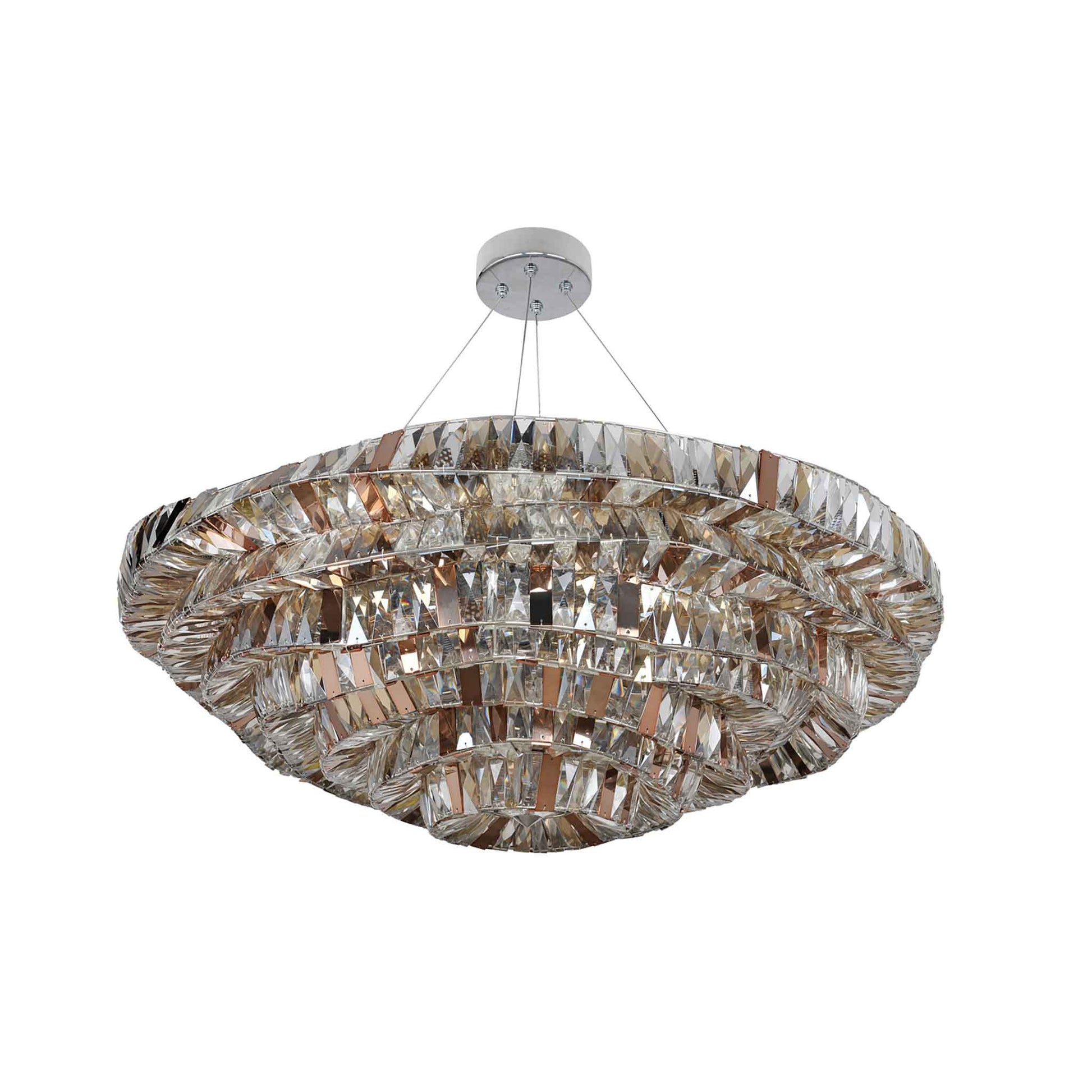 21 light 39 inch chrome chandelier