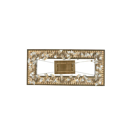 26 inch gold rectangular island light