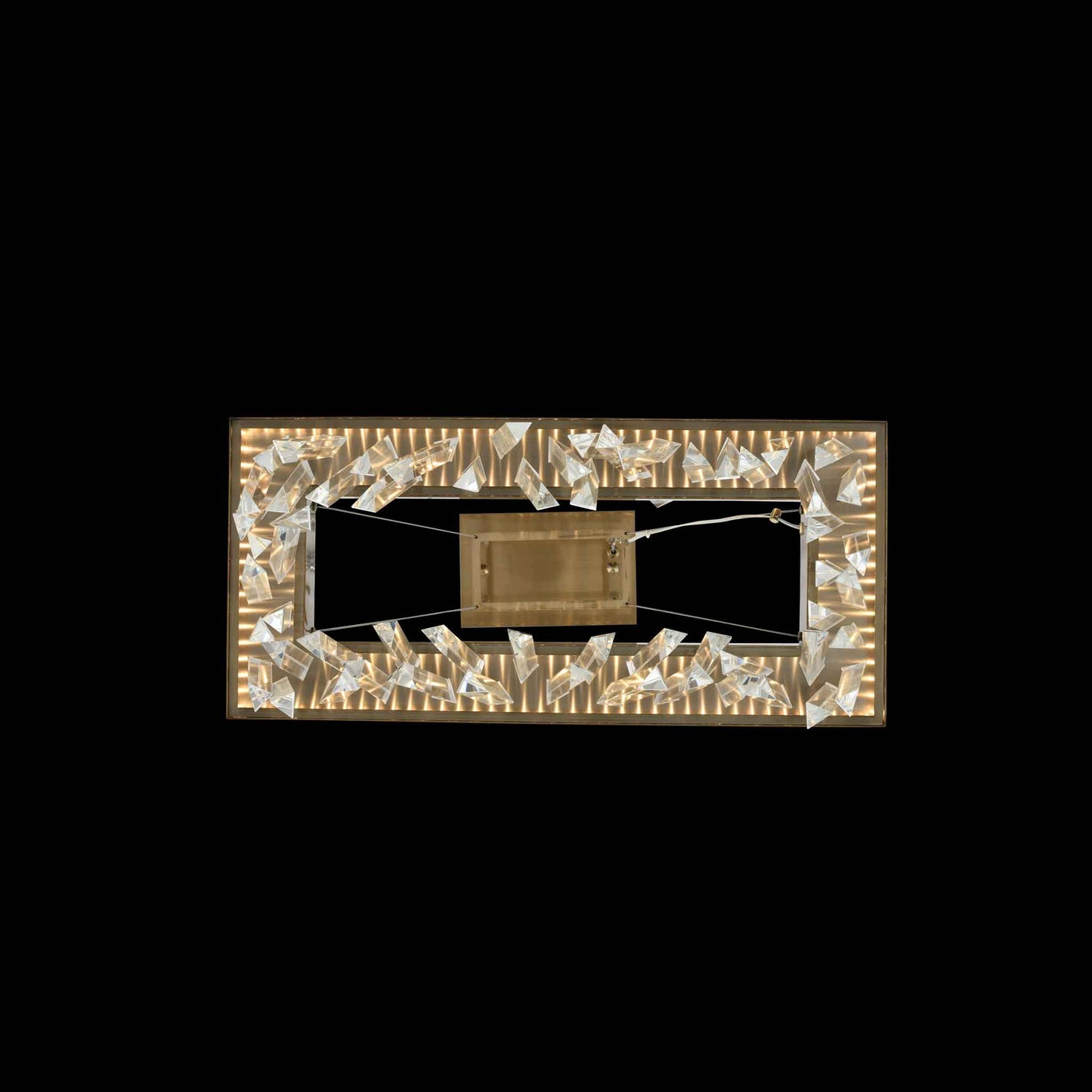 26 inch gold rectangular island light