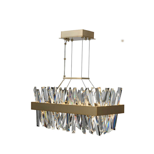 26 inch gold rectangular island light