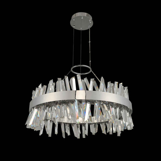 32 inch chrome led round pendant