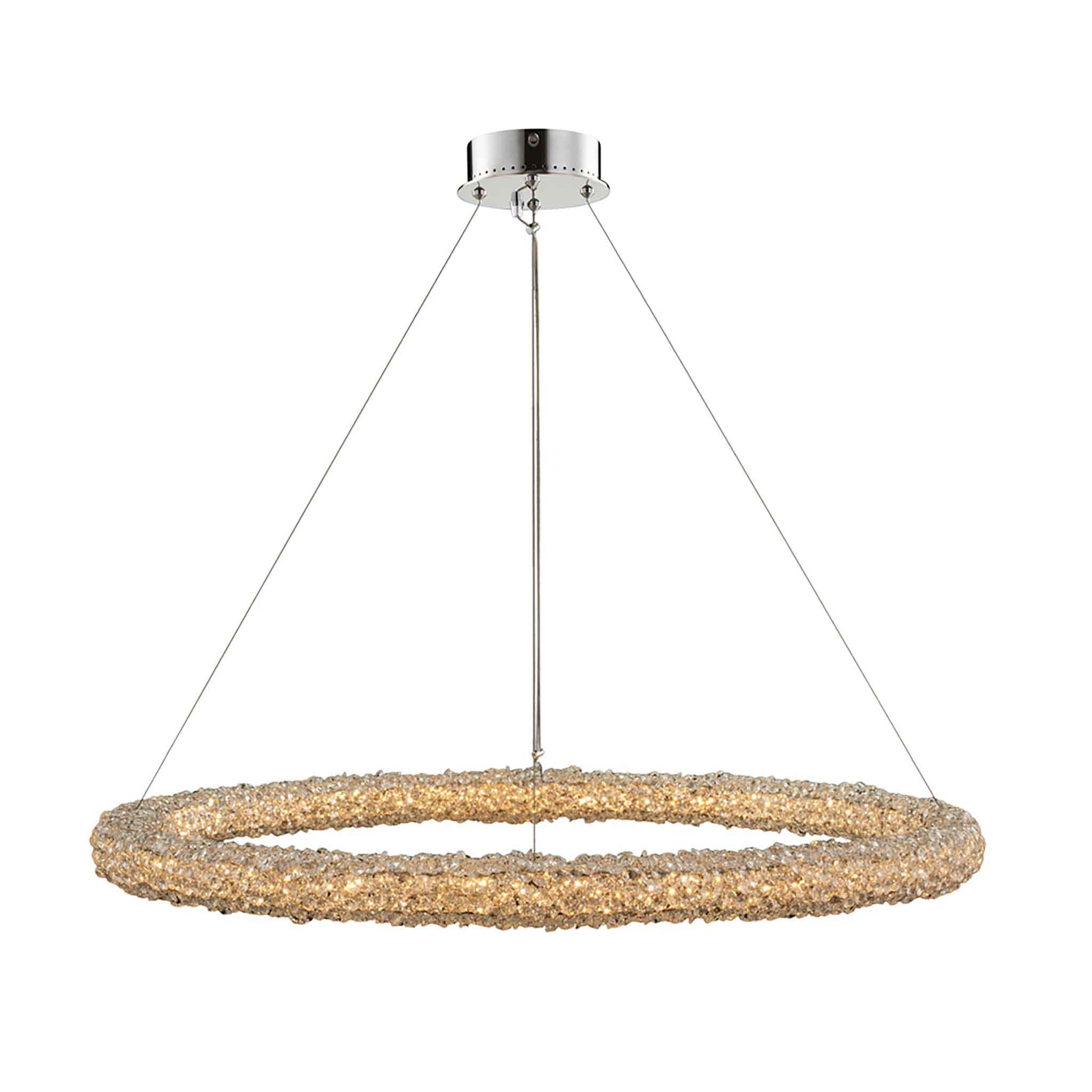 38 inch chrome led pendant