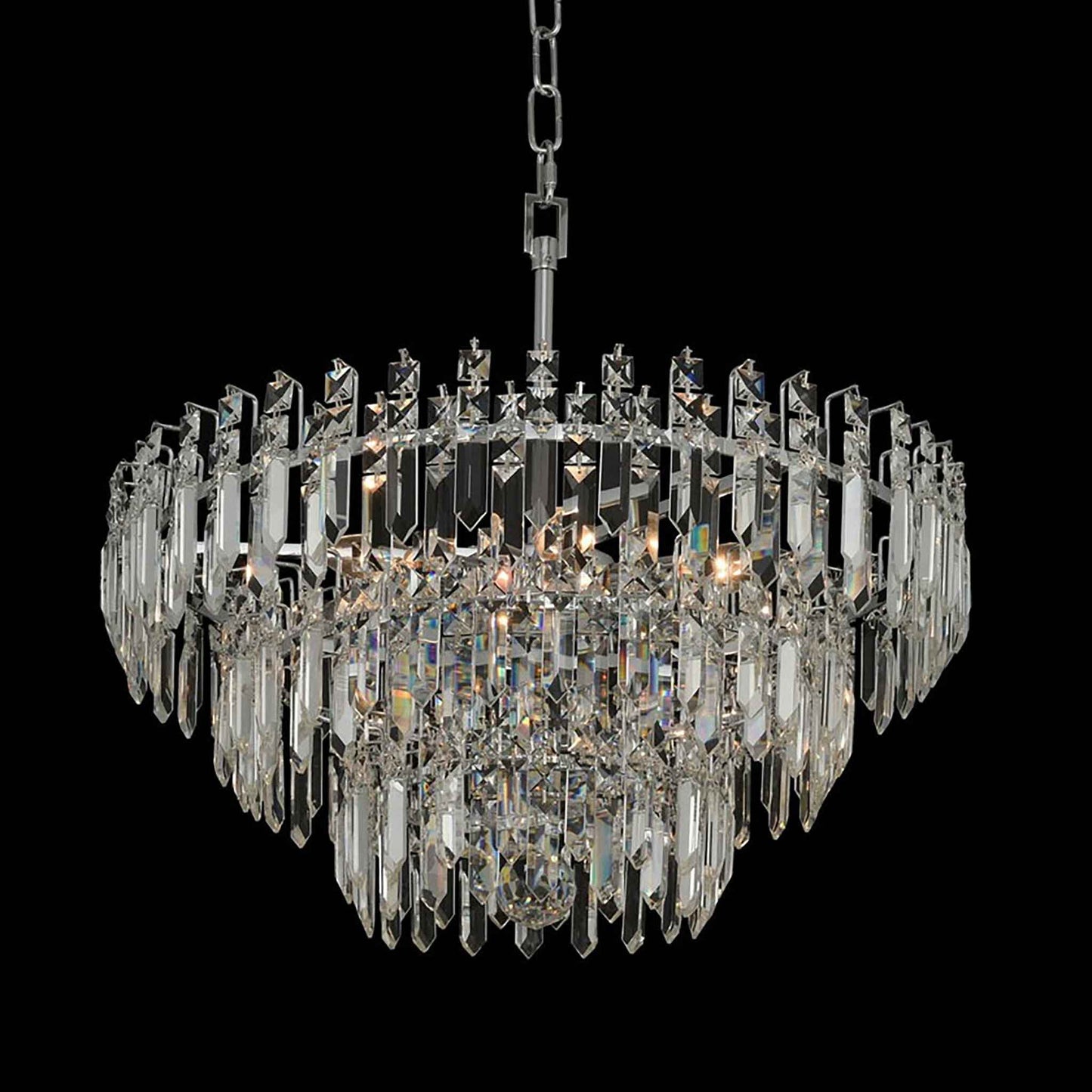 6 light 21 inch chrome convertible pendant - flush mount