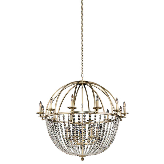 18 light 44 inch gold orb chandelier