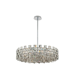 9 light 29 inch chrome chandelier