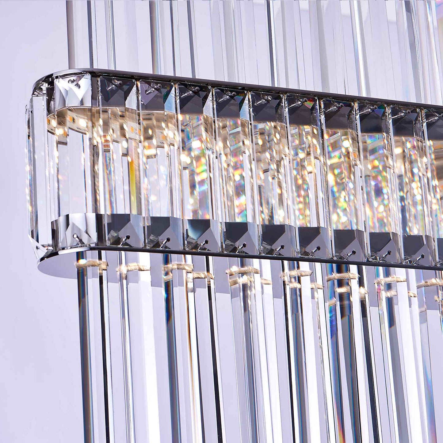 60 inch chrome linear pendant