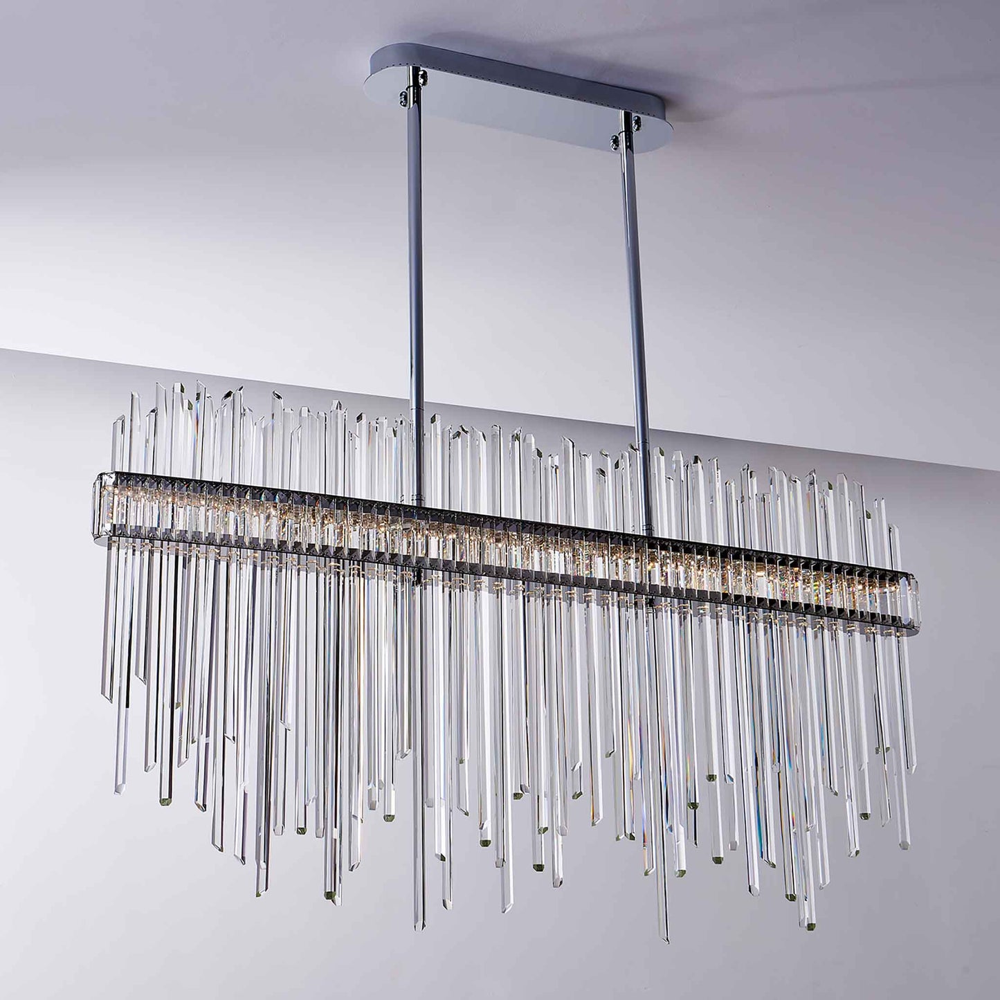 60 inch chrome linear pendant