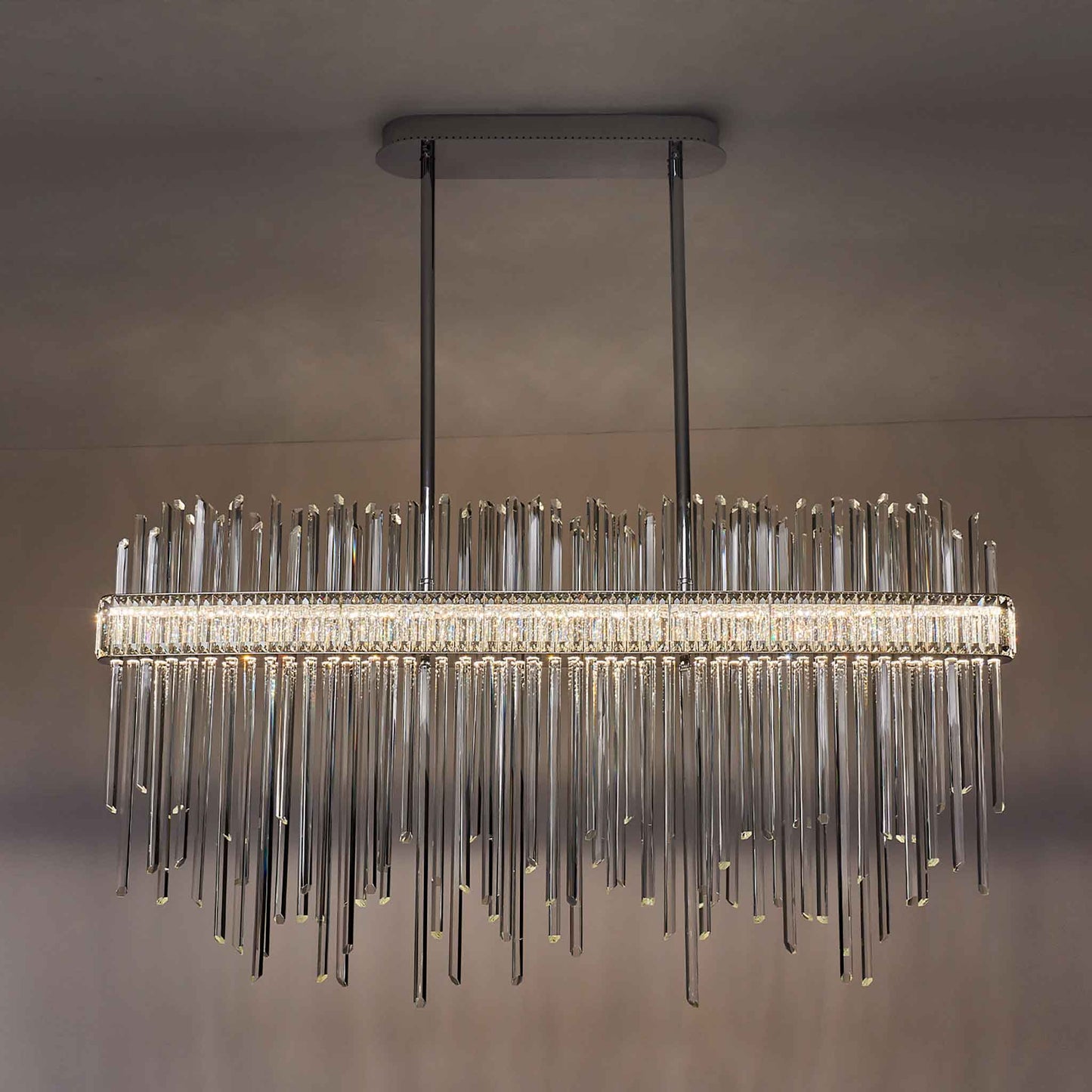 60 inch chrome linear pendant