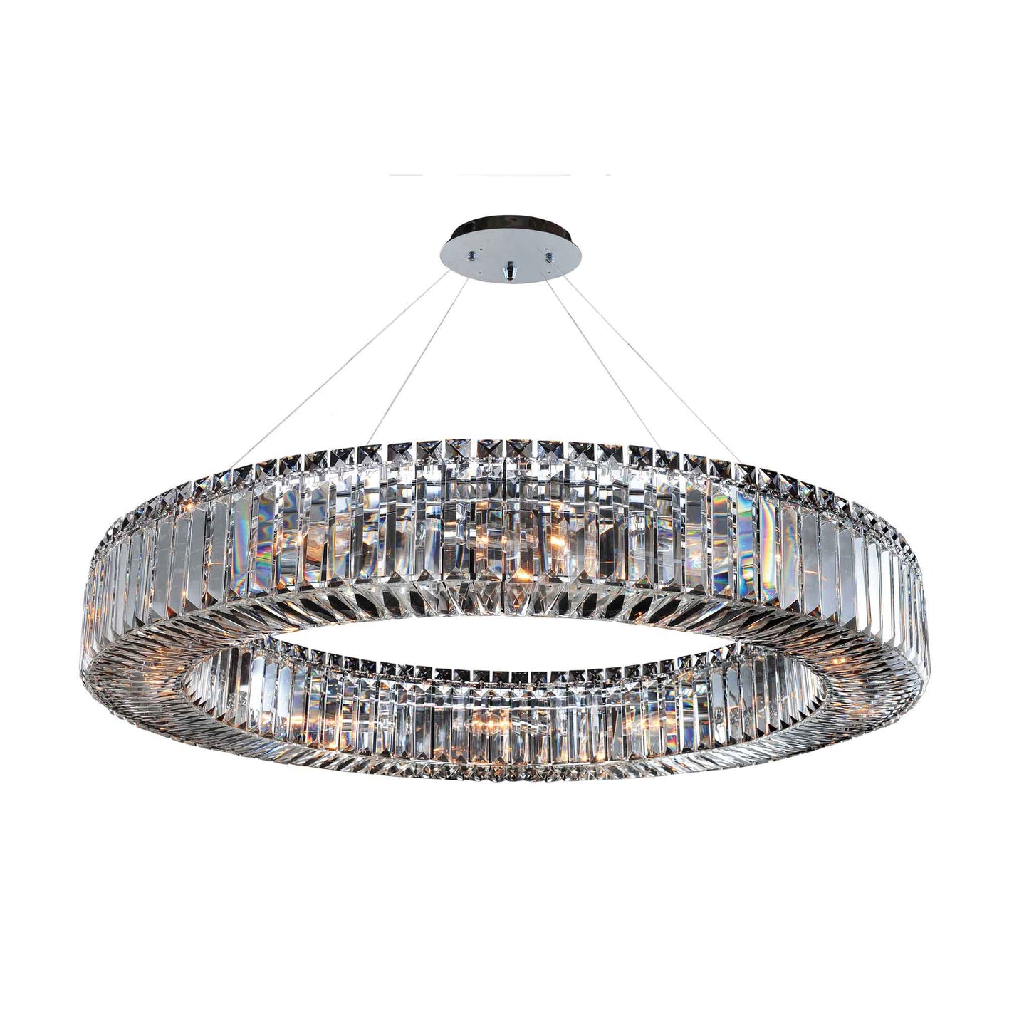 12 light 36 inch chrome chandelier