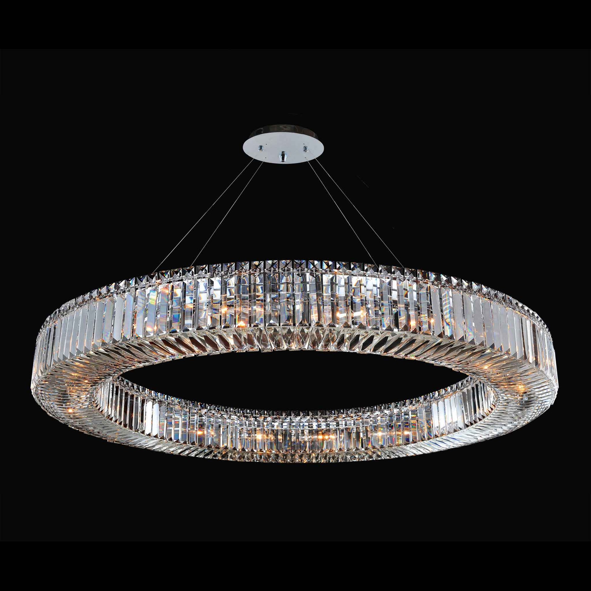 18 light 47 inch chrome chandelier