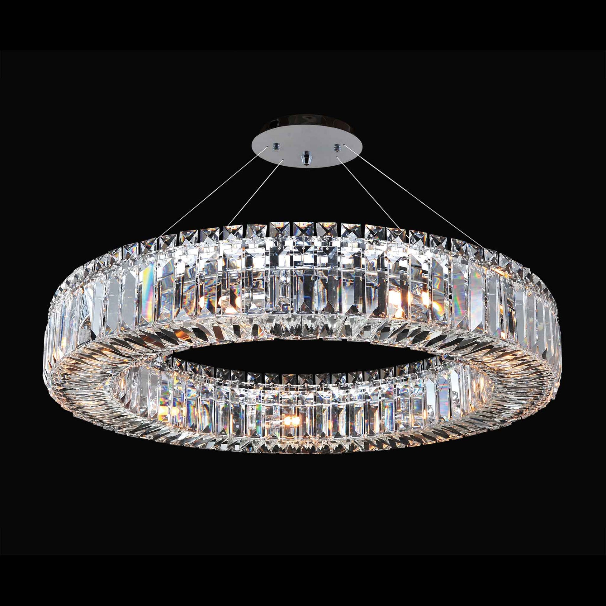 9 light 26 inch chrome chandelier