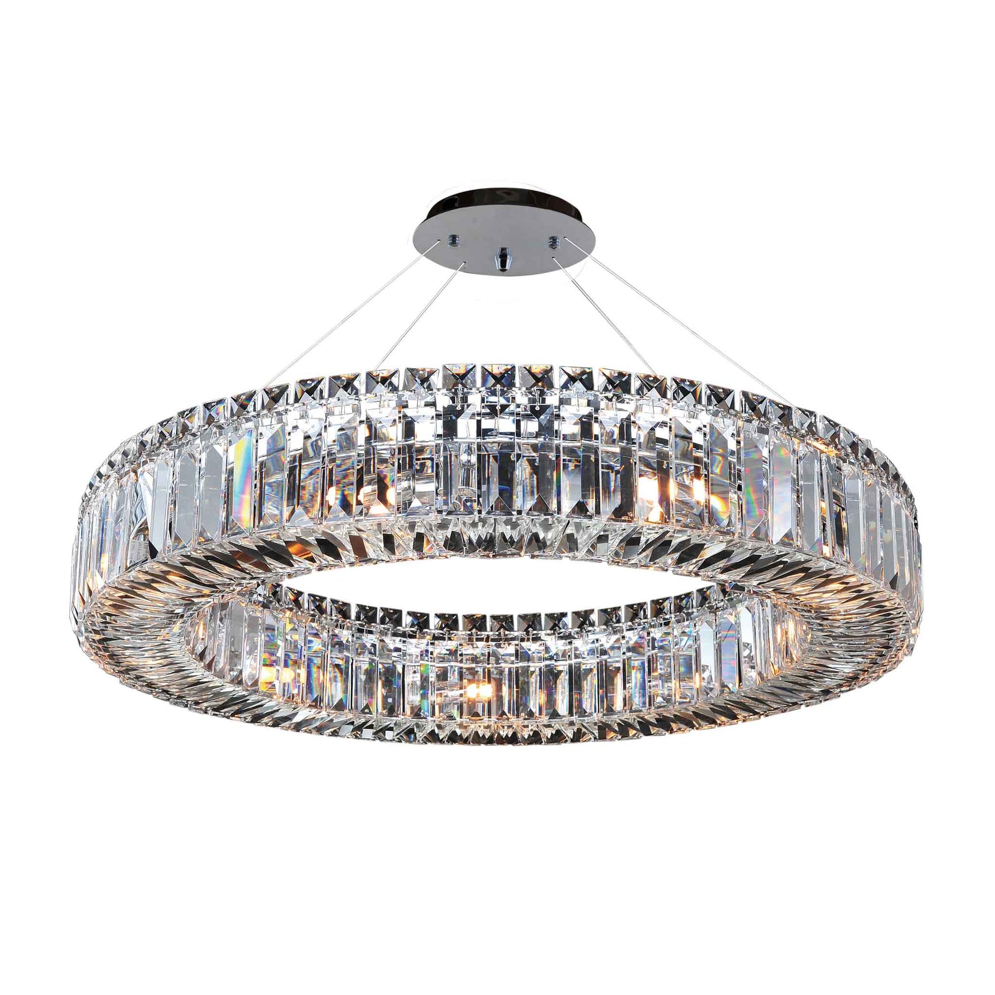 9 light 26 inch chrome chandelier