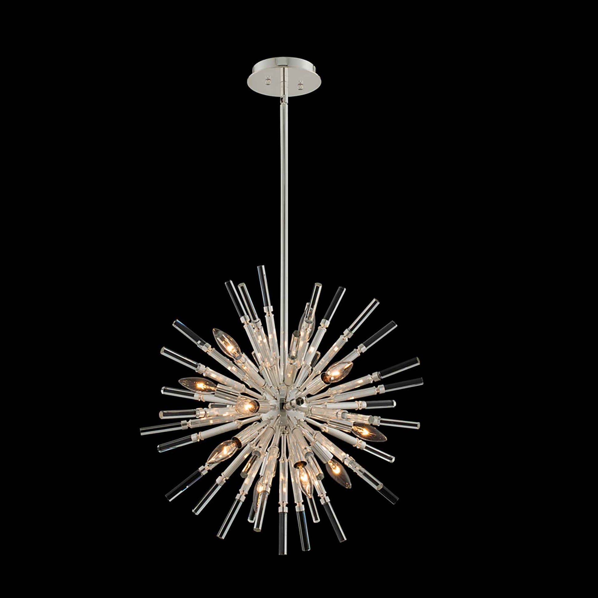 14 light 22 inch silver chandelier