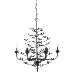 12 light 32 inch black chandelier