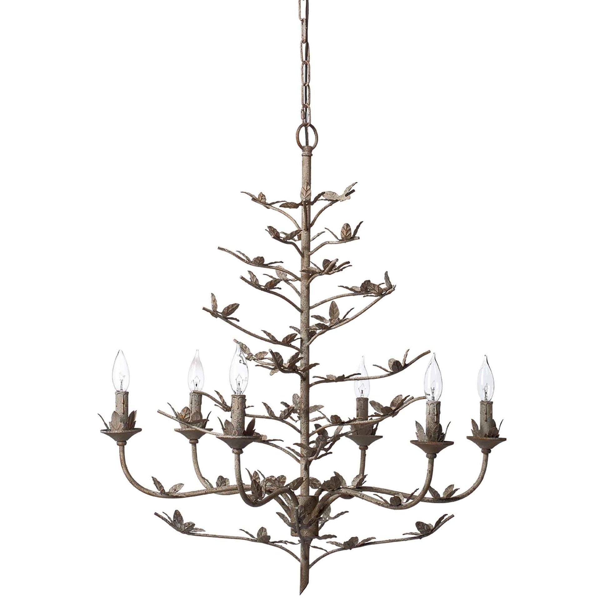 12 light 32 inch rust iron chandelier