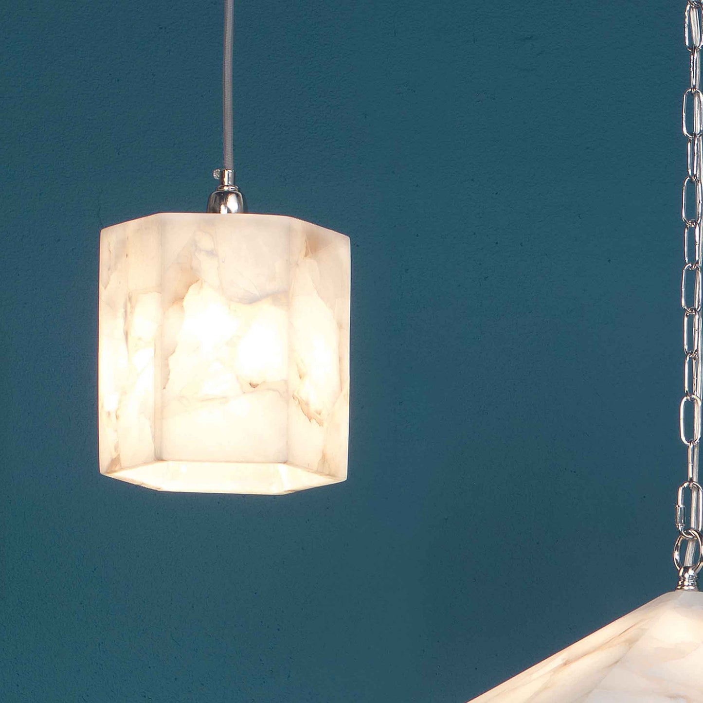 1 light 7 inch white pendant