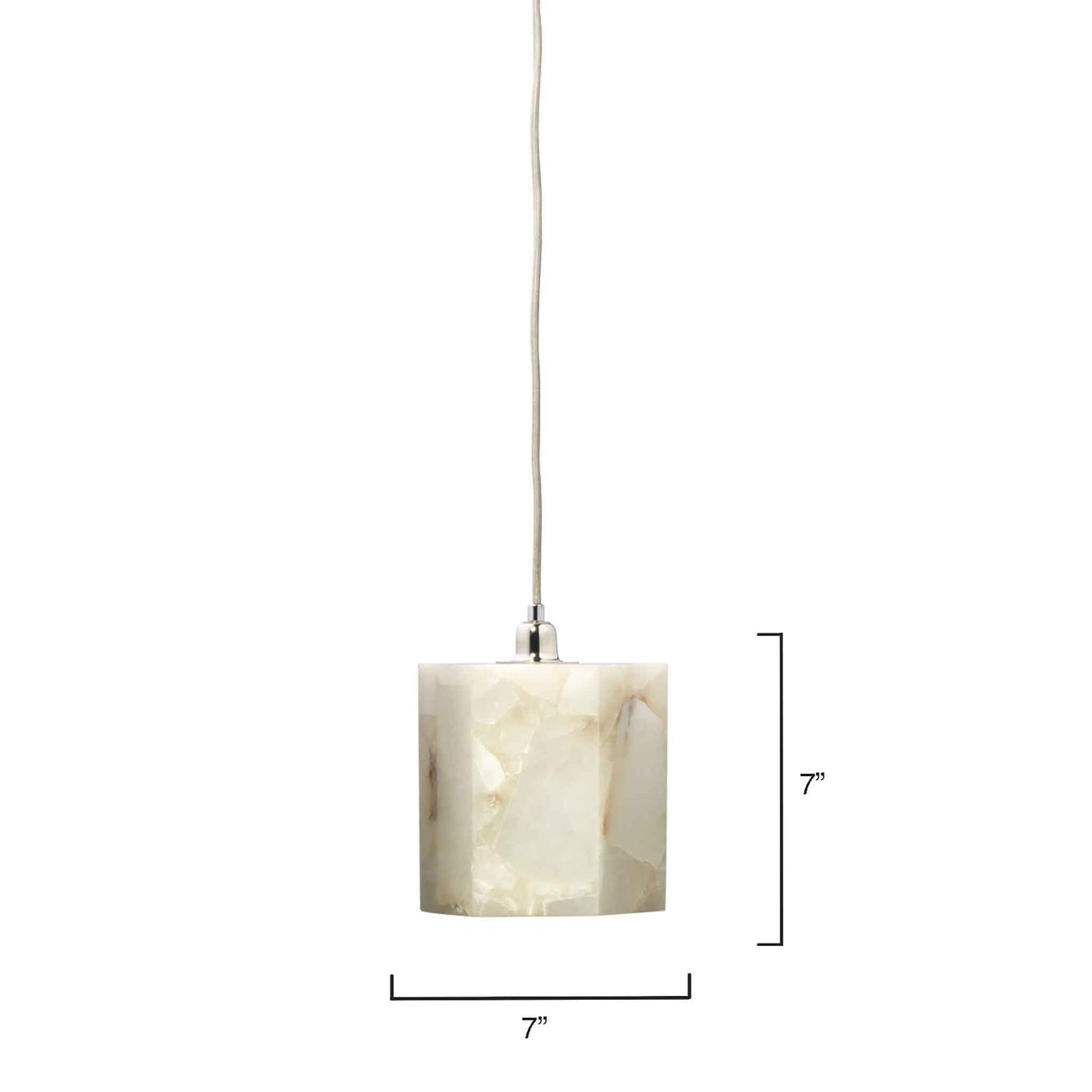 1 light 7 inch white pendant