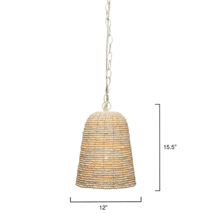 1 light 12 inch natural pendant