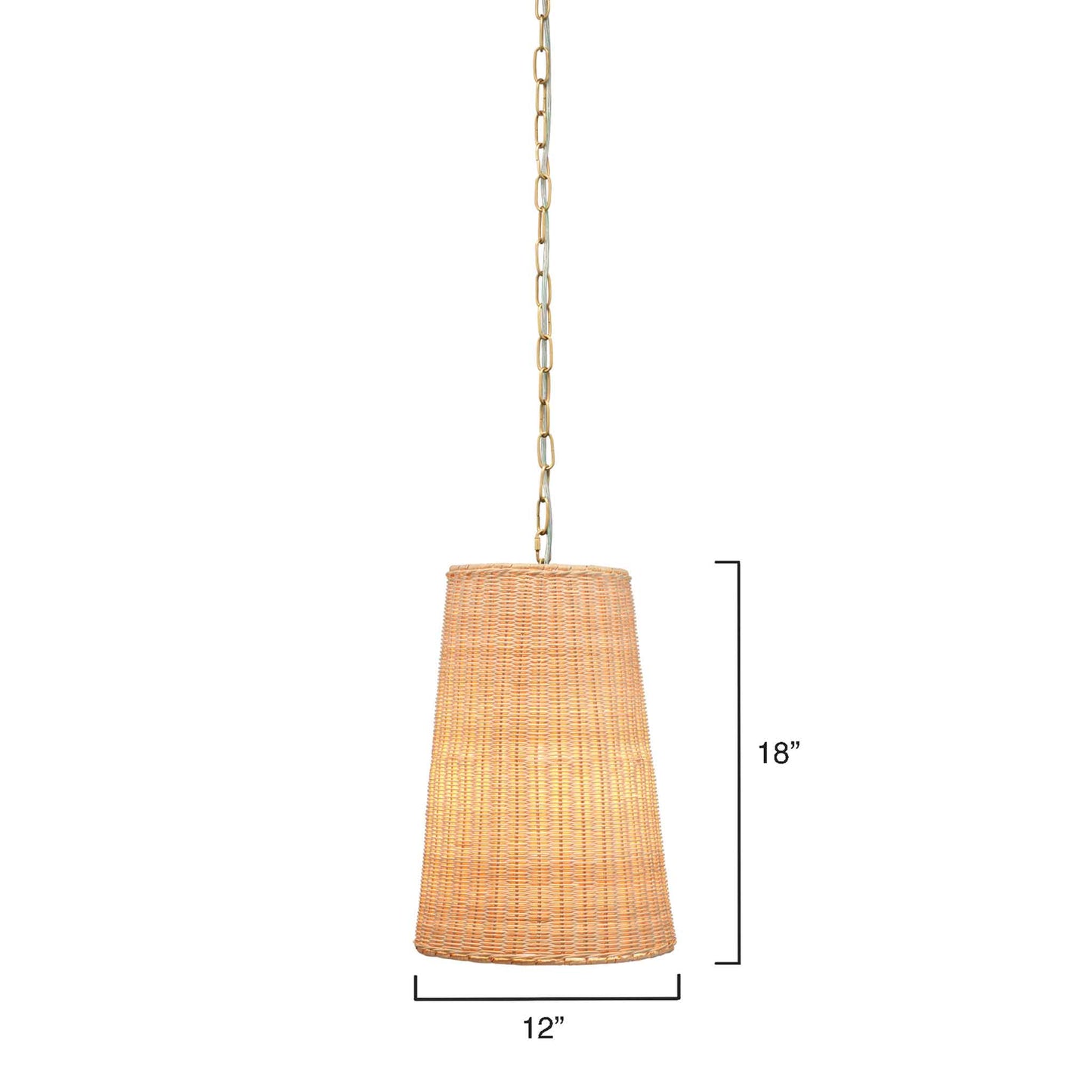 1 light 12 inch natural pendant