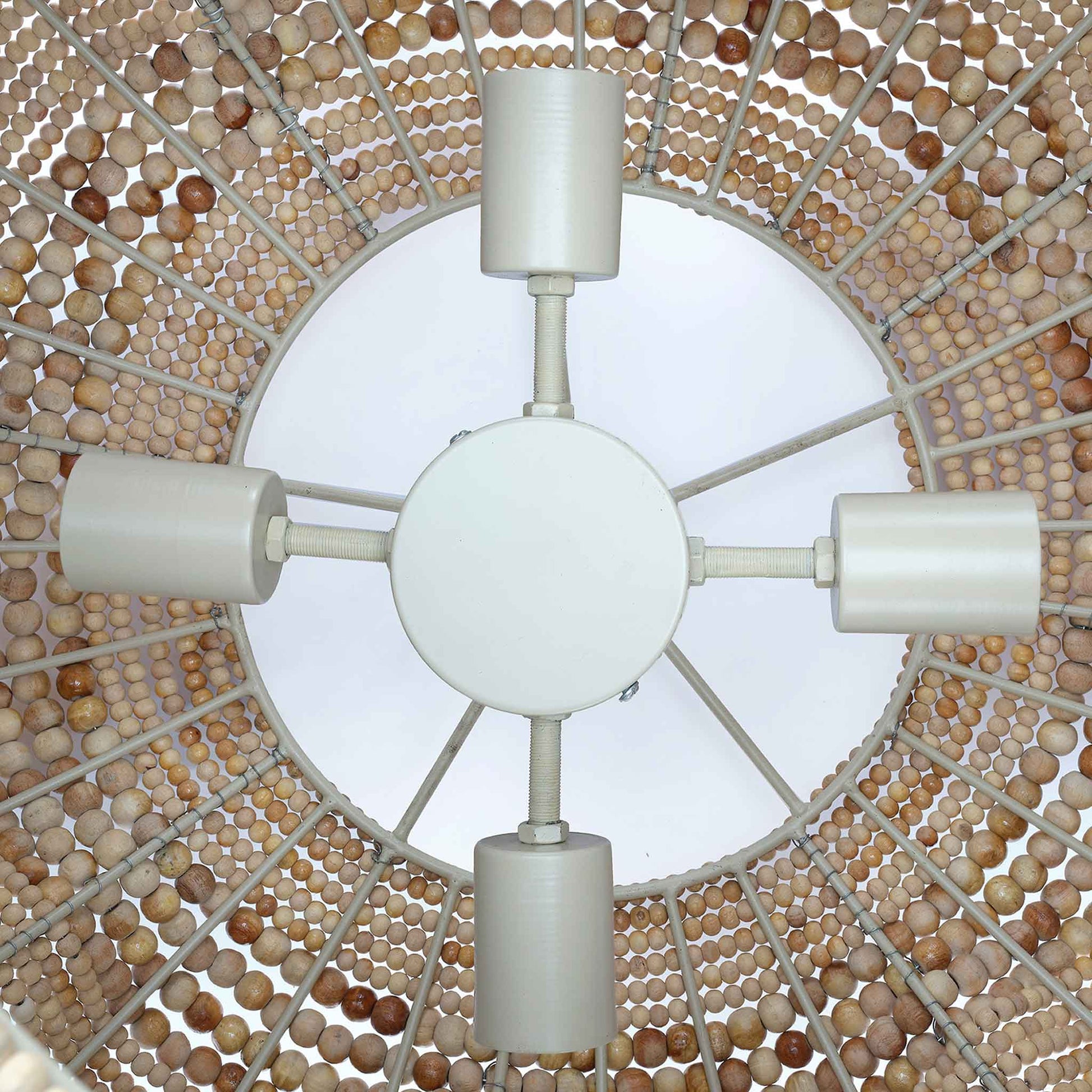 4 light 37 inch natural chandelier