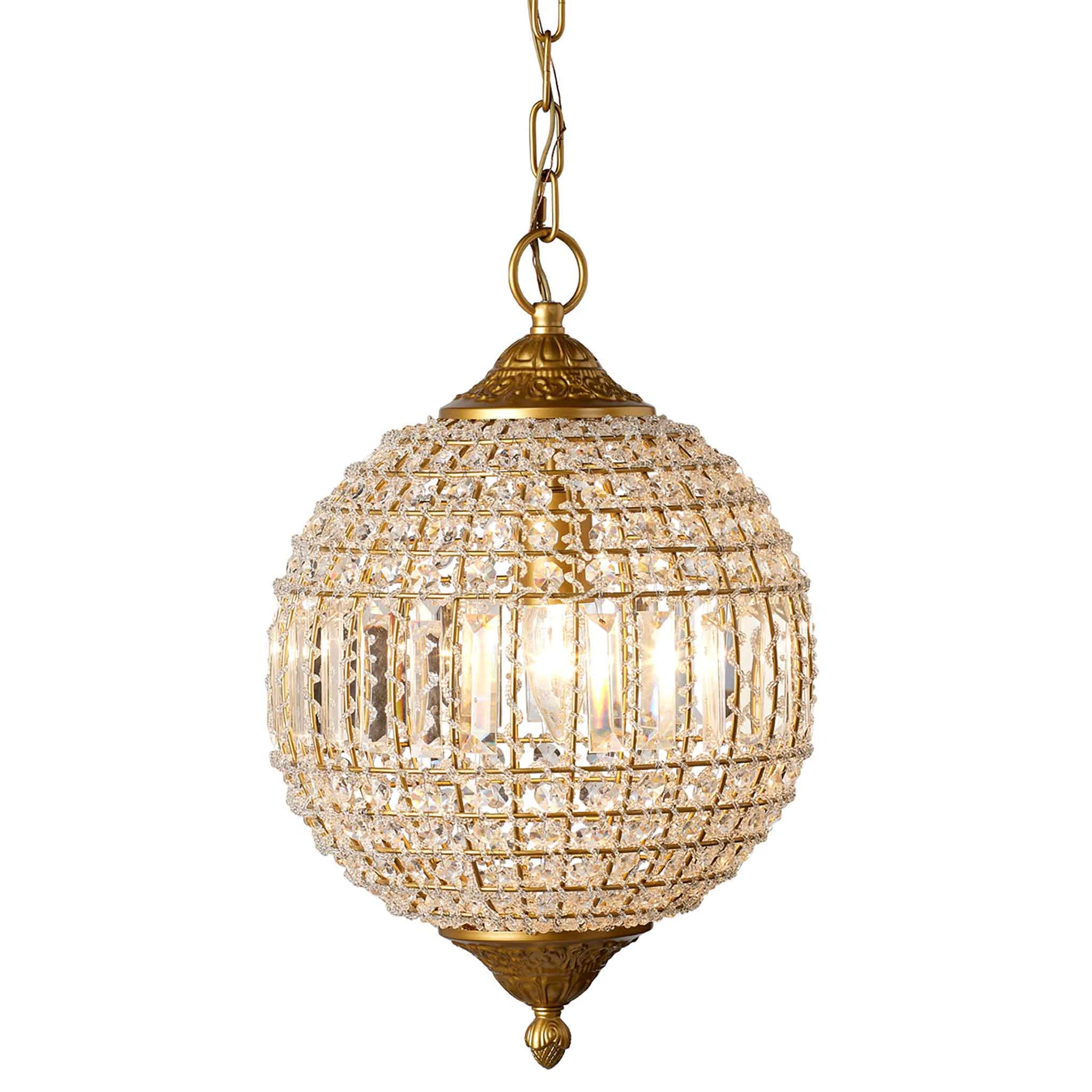 1 light 13 inch antique gold pendant