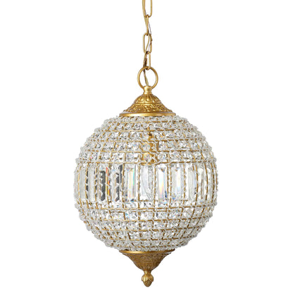 1 light 13 inch antique gold pendant