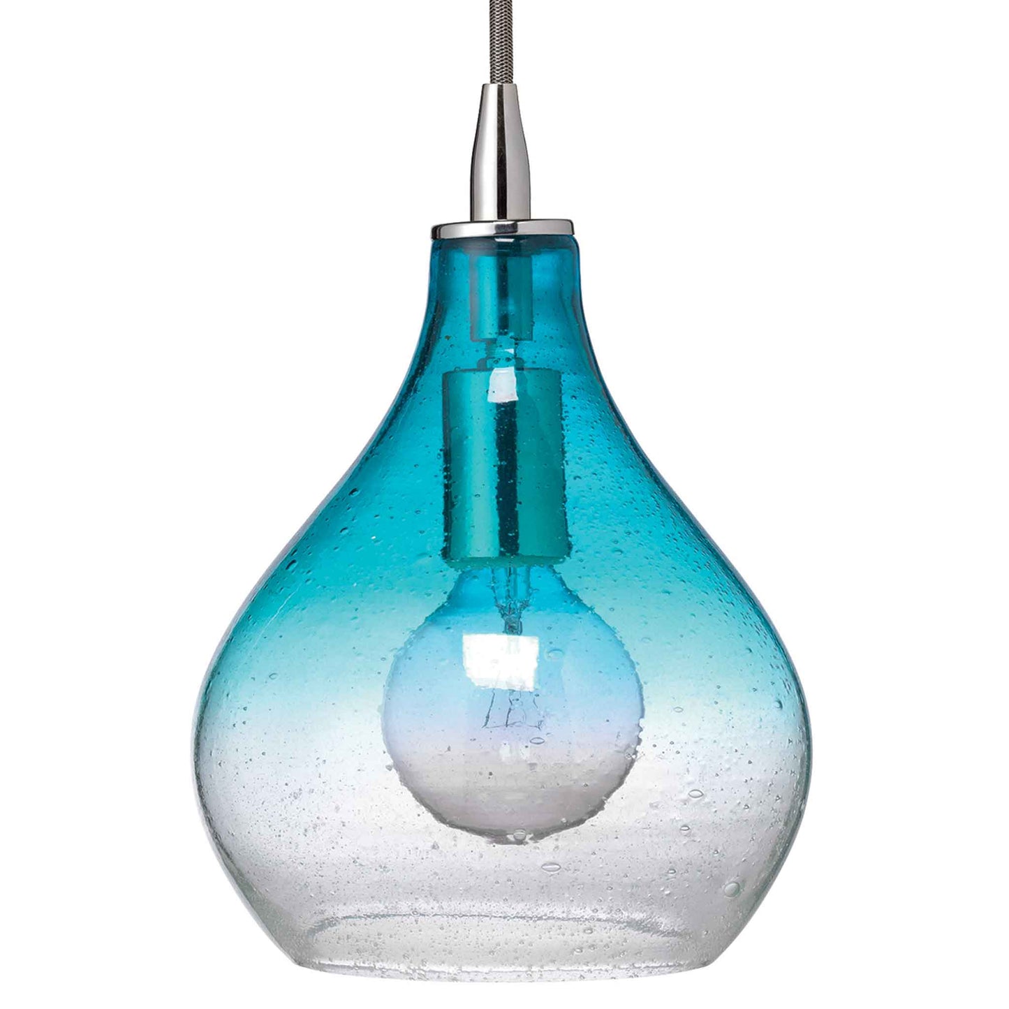 1 light 7 inch blue pendant