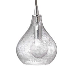 1 light 7 inch clear pendant