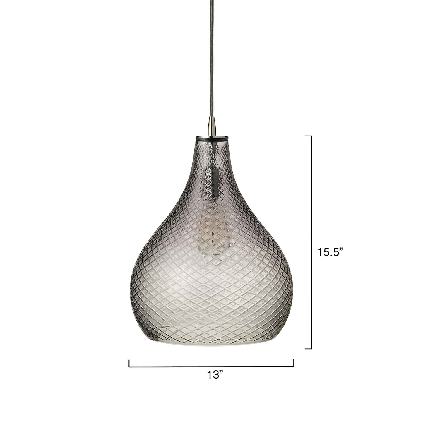 1 light 13 inch gray pendant