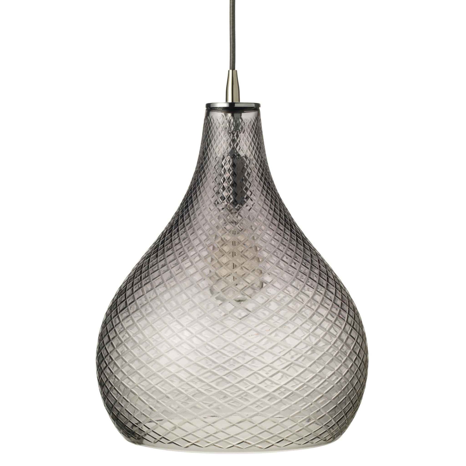 1 light 13 inch gray pendant