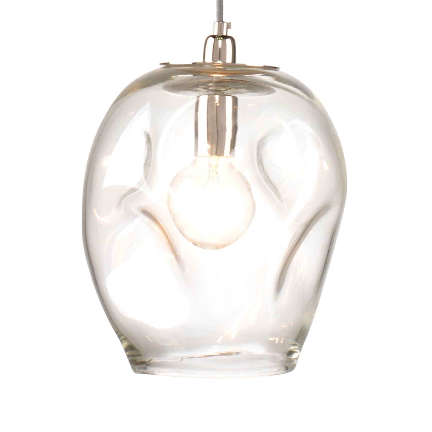 1 light 9 inch clear pendant