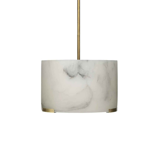 3 light 17 inch white pendant