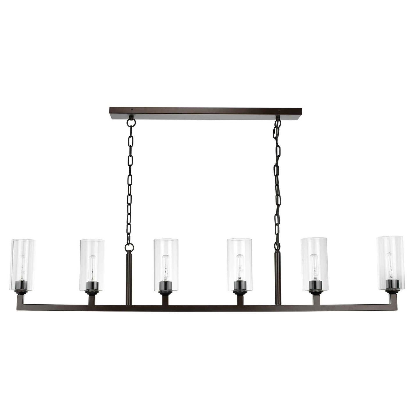 6 light 62 inch oil rubbed bronze chandelier