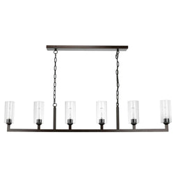 6 light 62 inch oil rubbed bronze chandelier