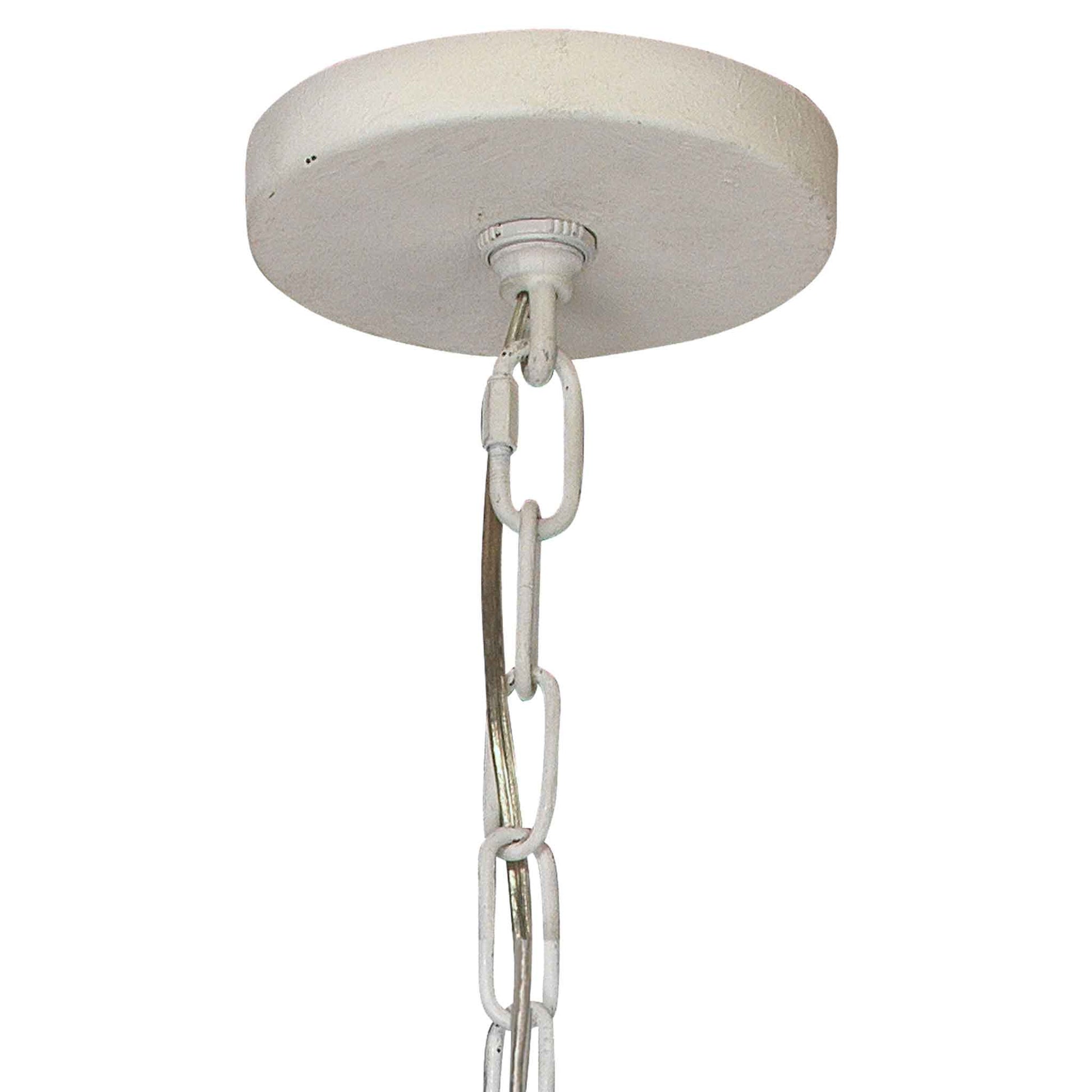 8 light 36 inch 2 tier white chandelier