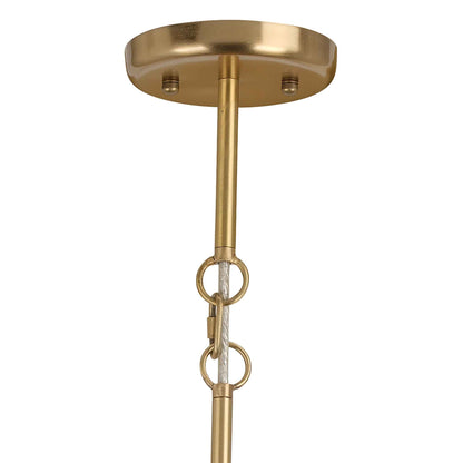 1 light 6 inch brass pendant